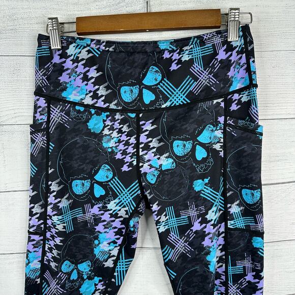 Constantly Varied Gear CVG Womens Full Leggings Medium Celestial Abstract Skull - Picture 3 of 7